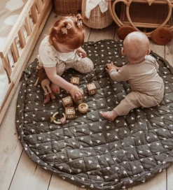 Play&Go Legetæpper Og Legegulve|Tæpper*Legetøjstæppe - Ø120 cm - Soft Organic - Bird