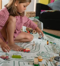 Legetæpper Og Legegulve|Babylegetøj-Play&Go Legetøjstæppe/Kurv - 2-i-1 - Roadmap