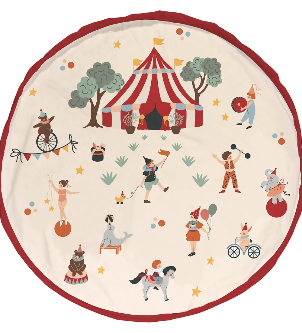 Legetæpper Og Legegulve|Babylegetøj-Play&Go Legetøjstæppe/Opbevaring - 140 cm - 2-i-1 - Circus
