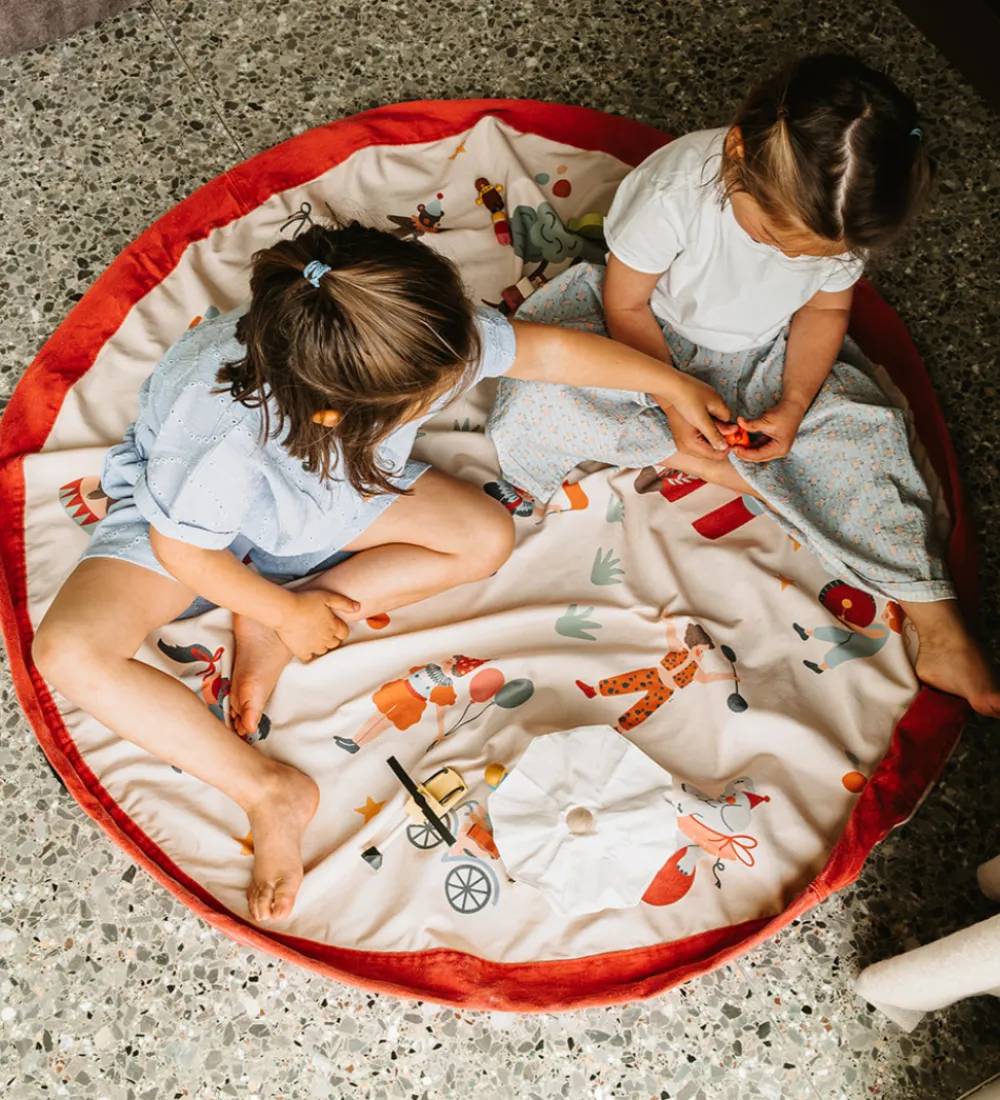 Legetæpper Og Legegulve|Babylegetøj-Play&Go Legetøjstæppe/Opbevaring - 140 cm - 2-i-1 - Circus