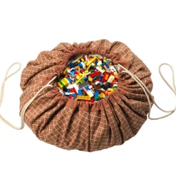 Play&Go Legetæpper Og Legegulve*Legetæppe - Ø140 - Grid Brown
