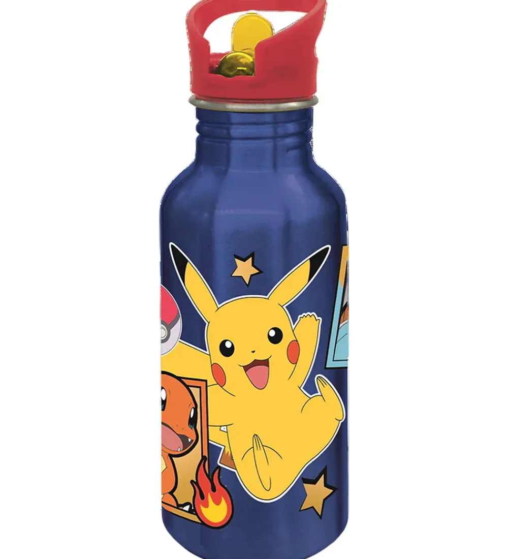 Skole|Drikkedunke-Pokémon Drikkedunk - ALU - 545 ml - Blå/Rød