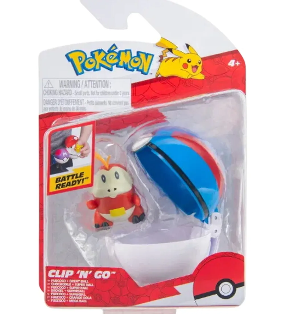 Figurer-Pokémon Figur - Clip 'N' GO - Fuecoco m. Great Ball