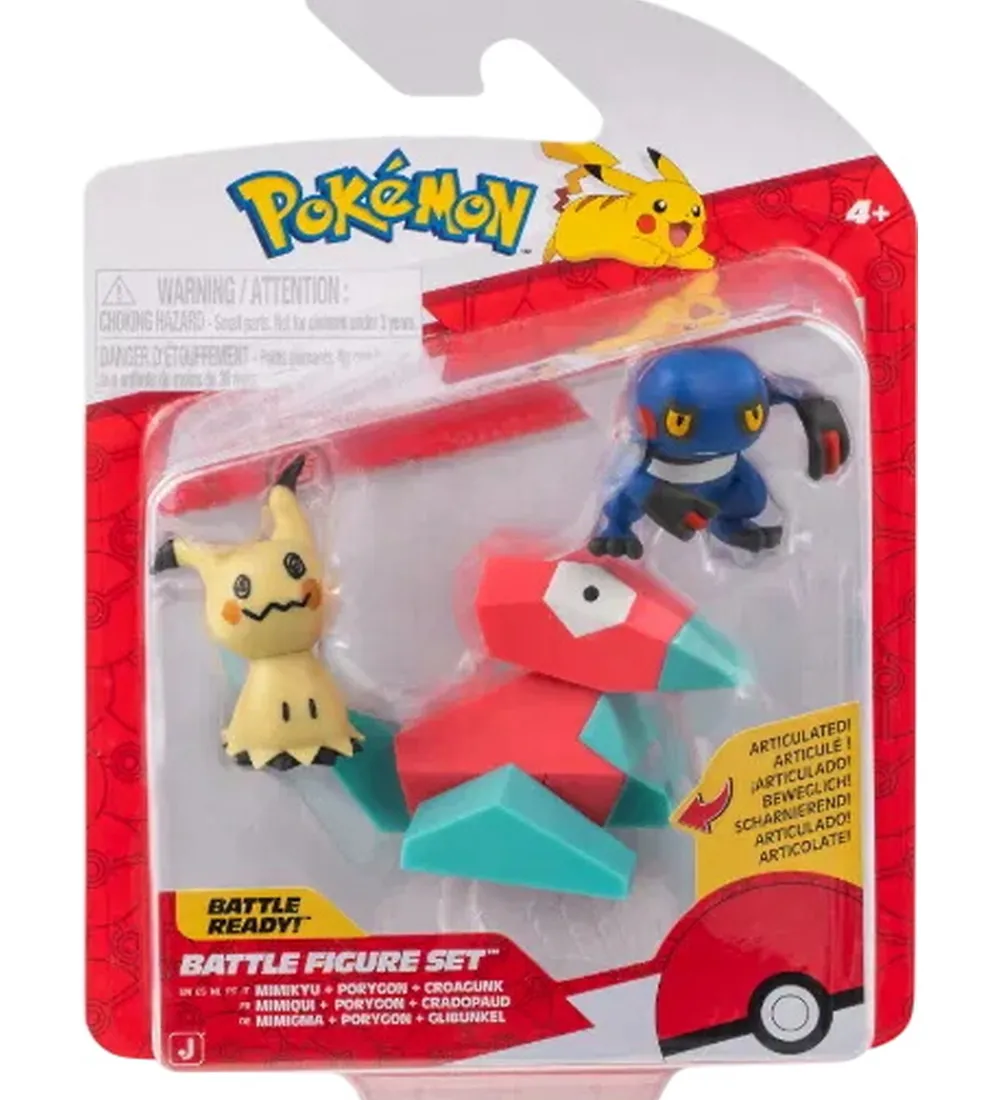 Figurer-Pokémon Figurer - Battle Figure - Mimikyu/Porygon/Croagunk
