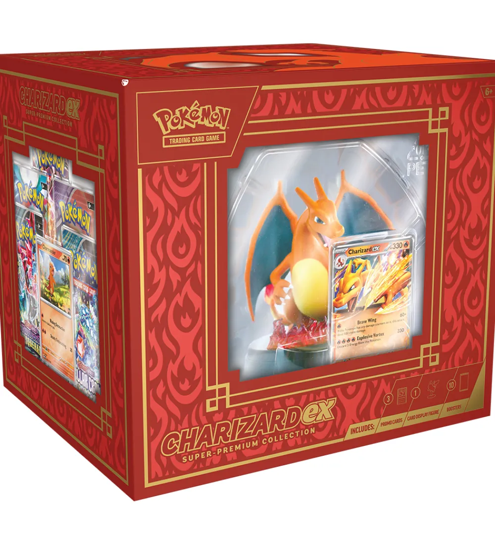 Pokémon Samlekort*Samlekort m. Figur - Super Premium Box - Charizard Ex