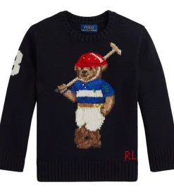 Polo Ralph Lauren Bluser|Drengetøj*Bluse - Strik - RL Navy m. Bamse