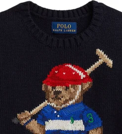 Polo Ralph Lauren Bluser|Drengetøj*Bluse - Strik - RL Navy m. Bamse