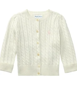 Striktrøjer-Polo Ralph Lauren Cardigan - Strik - Mini Cable - Warm White