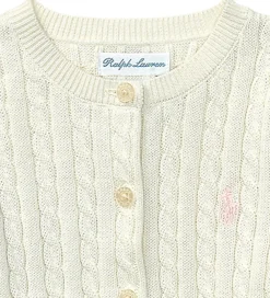 Striktrøjer-Polo Ralph Lauren Cardigan - Strik - Mini Cable - Warm White