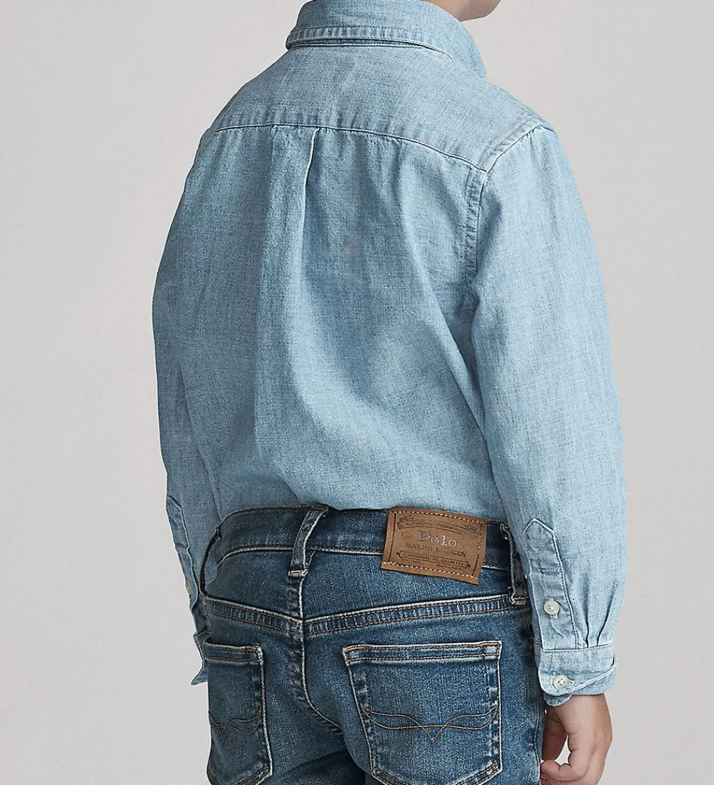 Konfirmationstøj-Polo Ralph Lauren Denimskjorte - Blå