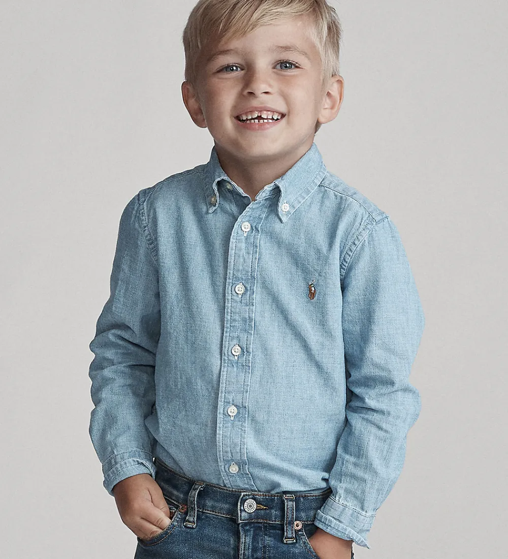 Konfirmationstøj-Polo Ralph Lauren Denimskjorte - Blå