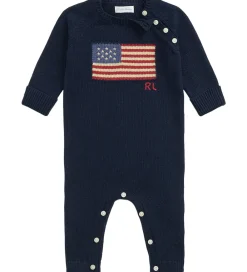 Polo Ralph Lauren Heldragter*Heldragt - Strik - Hunter Navy m. Flag