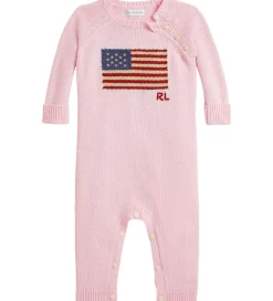 Heldragter-Polo Ralph Lauren Heldragt - Strik - Acacia Pink m. Flag