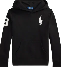 Hættetrøjer-Polo Ralph Lauren Hættetrøje - Sort m. Hvid