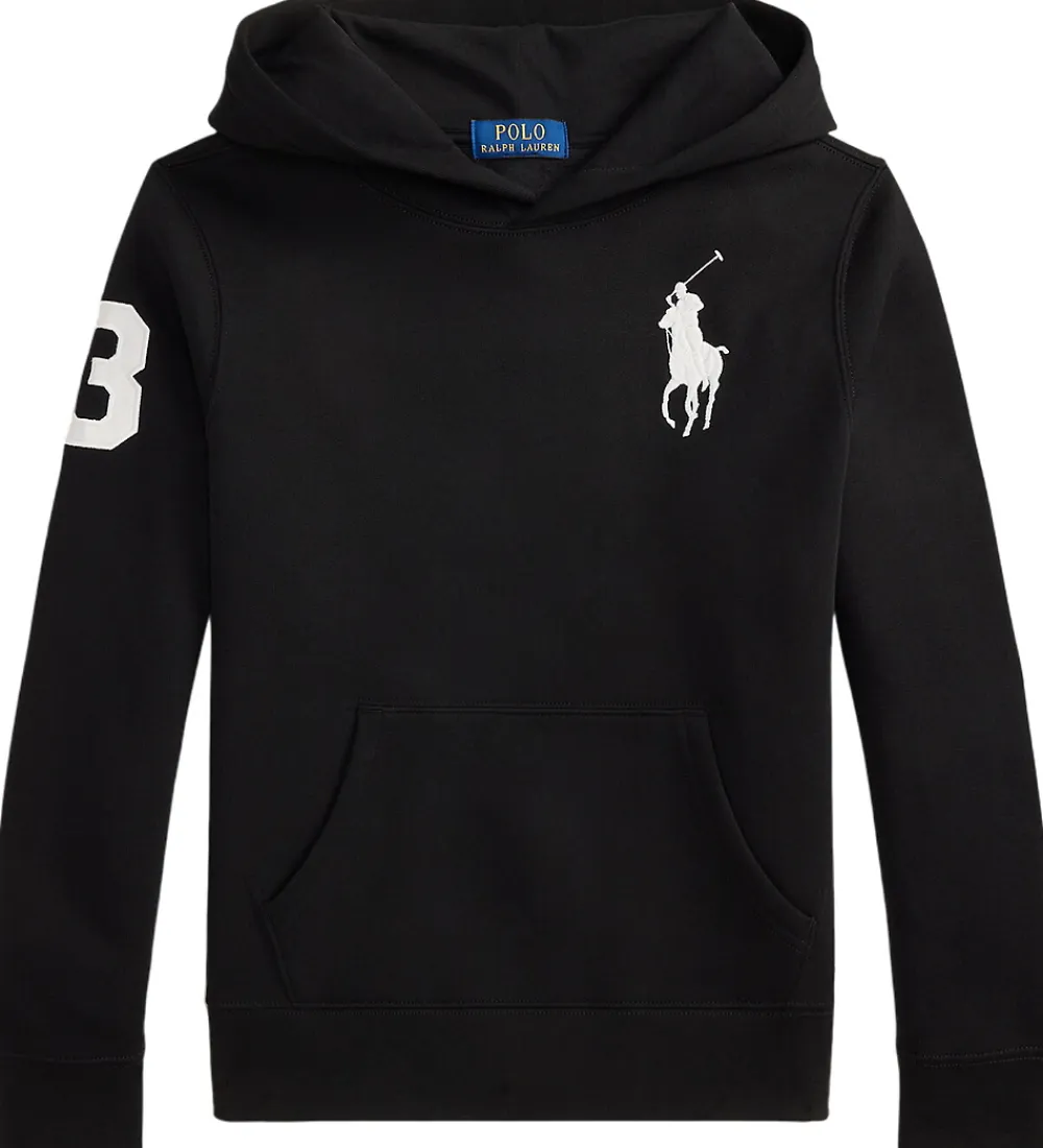 Hættetrøjer-Polo Ralph Lauren Hættetrøje - Sort m. Hvid