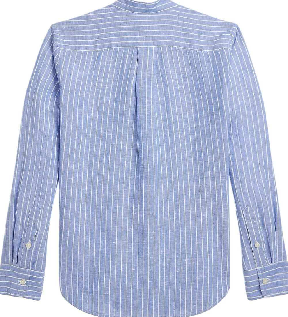 Polo Ralph Lauren Konfirmationstøj*Skjorte - Postboy - Blå/Hvidstribet