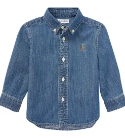 Skjorter|Konfirmationstøj-Polo Ralph Lauren Skjorte - Denim - Dark Blue