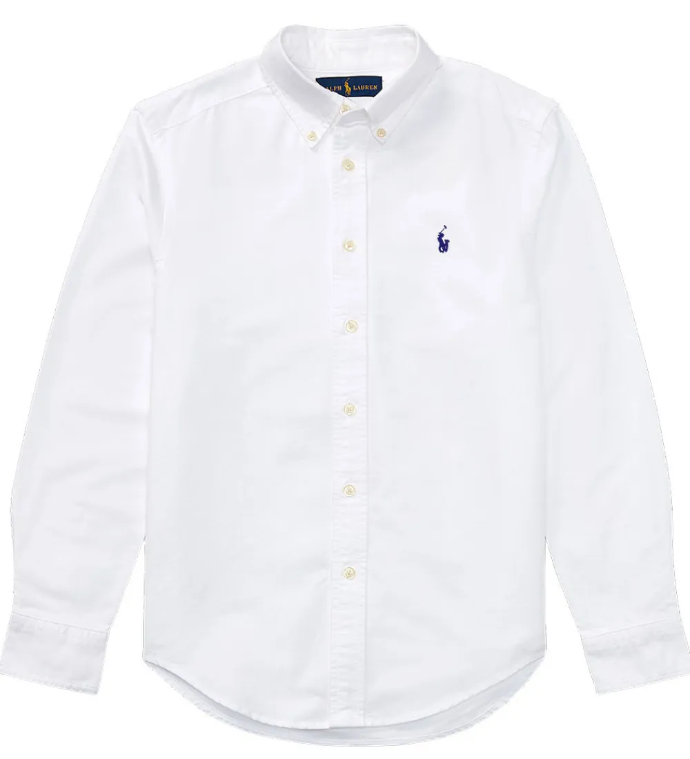 Konfirmationstøj-Polo Ralph Lauren Skjorte - Hør - Hvid