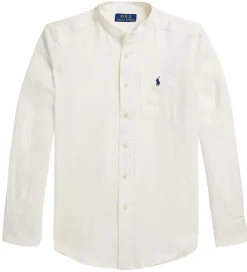Konfirmationstøj-Polo Ralph Lauren Skjorte - Hør- Postboy - Hvid