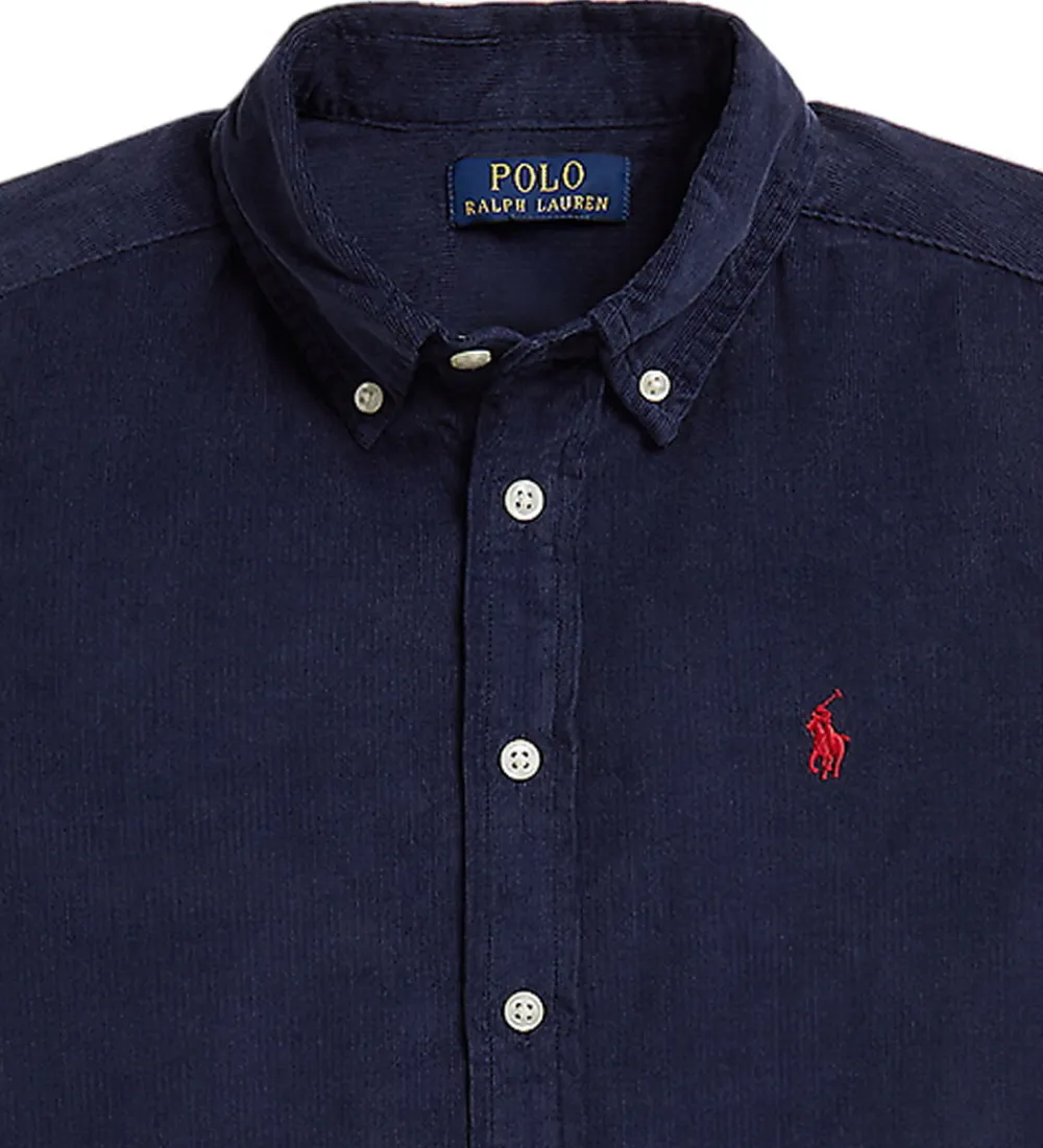 Skjorter|Konfirmationstøj-Polo Ralph Lauren Skjorte - Fløjl - Newport Navy