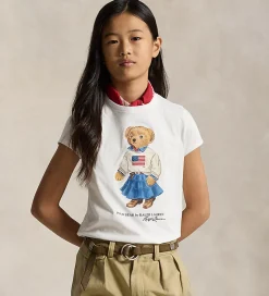 T-Shirts|Pigetøj-Polo Ralph Lauren T-shirt - Hvid m. Bamse