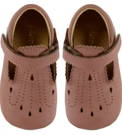 Begyndersko-Pom Pom Ballerina Hjemmesko - T-Bar - Nostalgic Rose