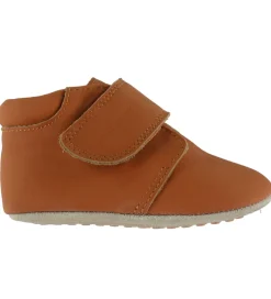 Pom Pom Børnesko Og Babysko|Begyndersko*Skindfutter - Beginners Velcro - Noos - Camel