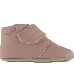 Børnesko Og Babysko|Begyndersko-Pom Pom Skindfutter - Beginners Velcro - Noos - Rose