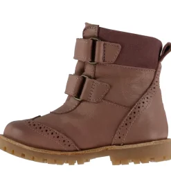 Pom Pom Vinterstøvler*Vinterstøvler - Broque Velcro Boot Tex - Dark Rose