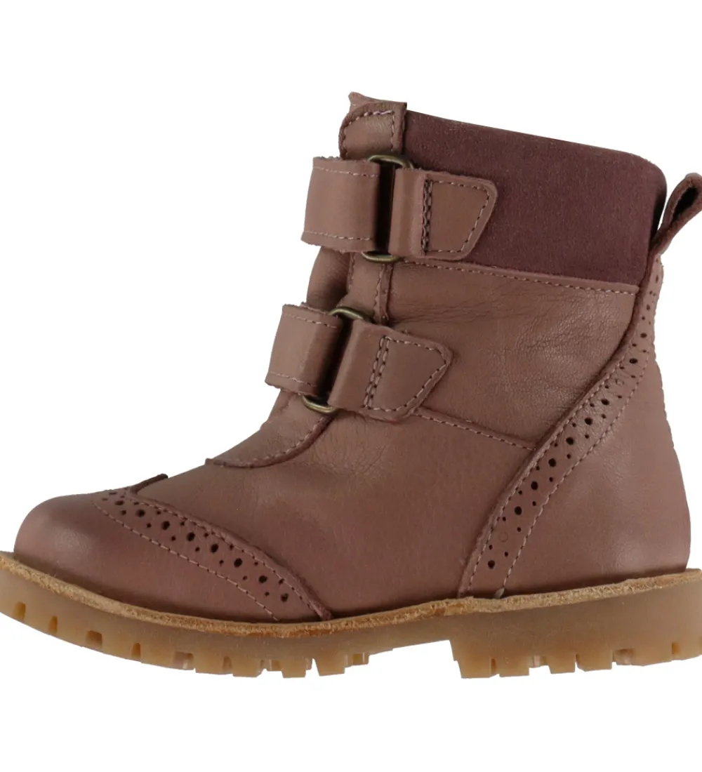 Pom Pom Vinterstøvler*Vinterstøvler - Broque Velcro Boot Tex - Dark Rose