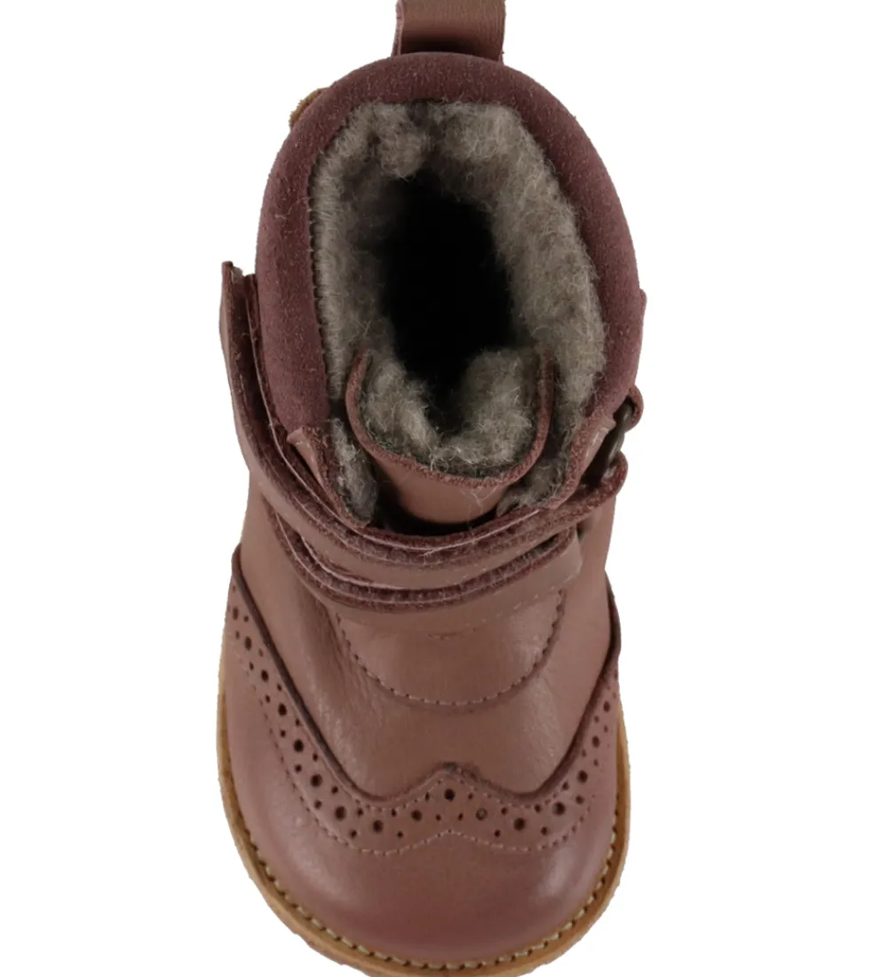 Pom Pom Vinterstøvler*Vinterstøvler - Broque Velcro Boot Tex - Dark Rose