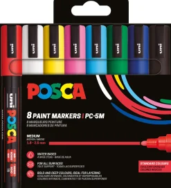 Posca Tuscher Og Farver*Tuscher - PC-5M - 8 stk. - Multifarvet