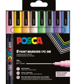 Tuscher Og Farver-Posca Tuscher - PC-3M - 8 stk. - Pastelfarver