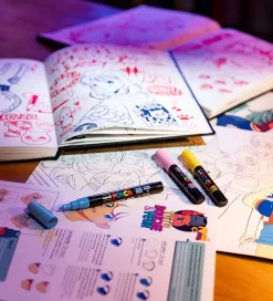 Tuscher Og Farver|Kreativ Leg-Posca Tuscher m. Metalkasse - 20 stk. - Manga Hero