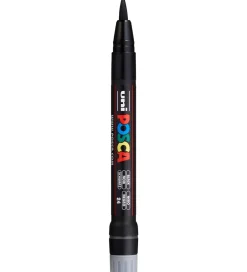 Posca Tuscher Og Farver*Tuscher m. Pensel-spids - PCF-350 - 3 stk. - Hvid/Sort