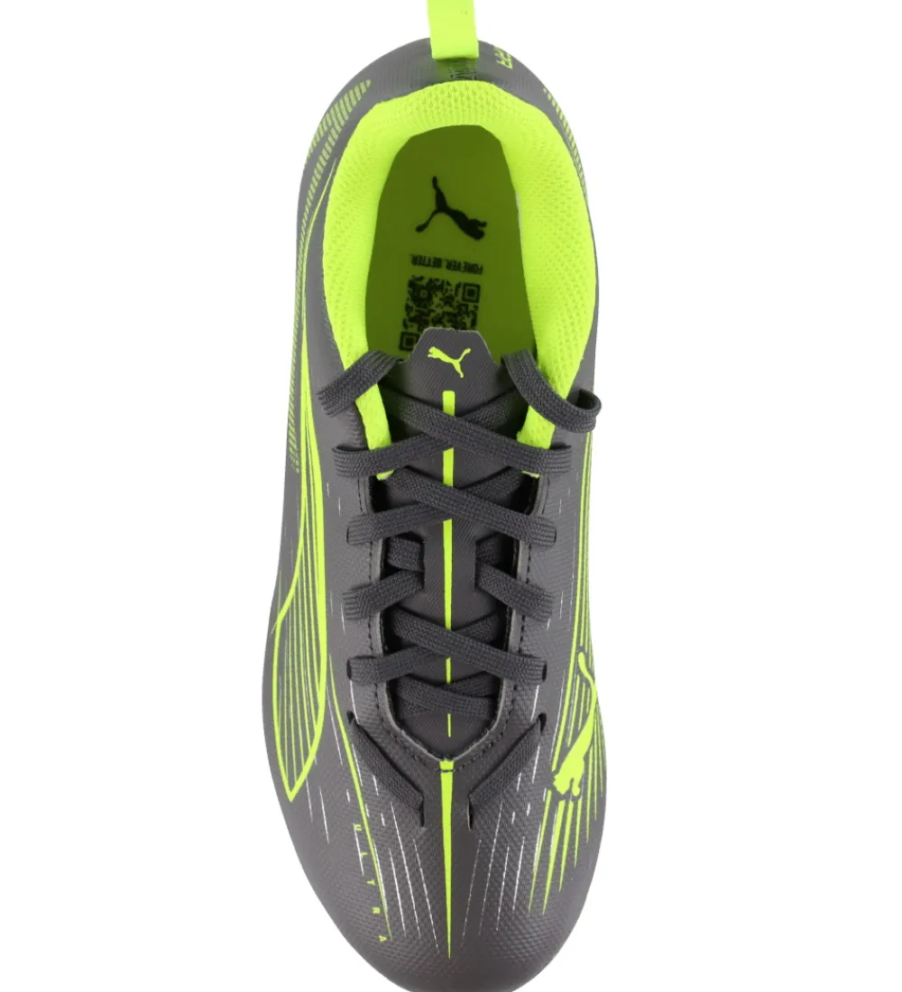Puma Fodboldstøvler - Græs (Fg)*Fodboldstøvler - Ultra 5 Play FG/AG Jr - Silver Yellow/Aged