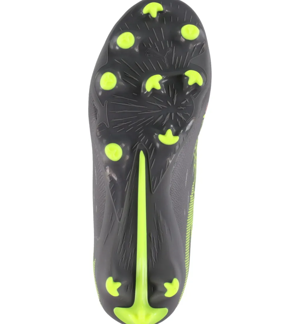 Puma Fodboldstøvler - Græs (Fg)*Fodboldstøvler - Ultra 5 Play FG/AG Jr - Silver Yellow/Aged