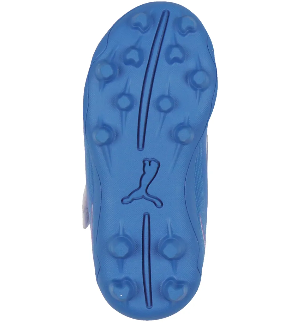 Fodboldstøvler - Kunst (Ag)|Fodboldstøvler - Græs (Fg)-Puma Fodboldstøvler - Ultra 6 Play V FG/AG RB Jr - Ultra Blue/Wh