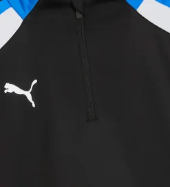 Puma T-Shirts Og Toppe|Træning Og Gymnastik*Træningsbluse m. Lynlås - Sort m. Blå/Hvid