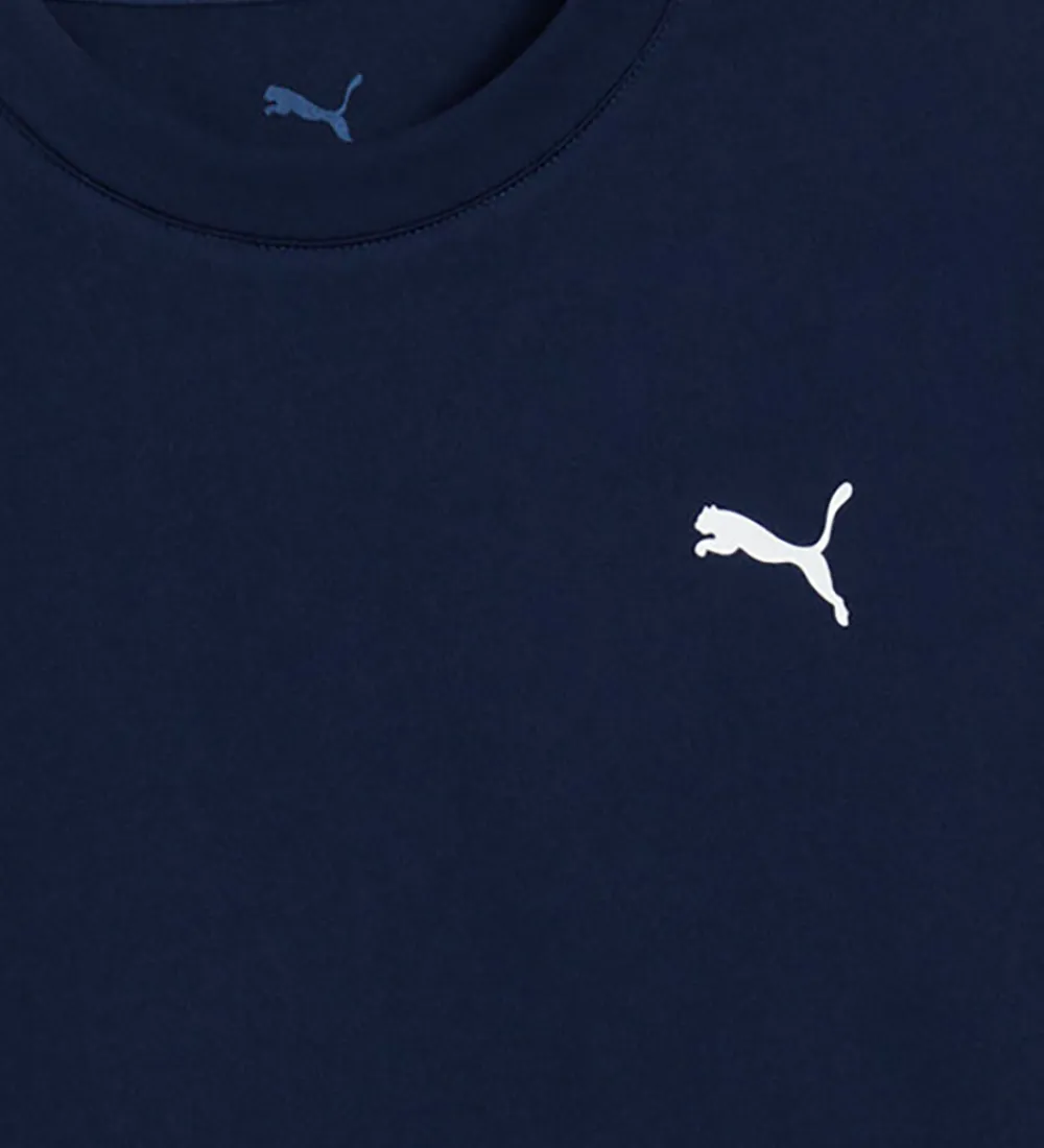 T-Shirts Og Toppe|Træning Og Gymnastik-Puma T-shirt - Tad - New Navy