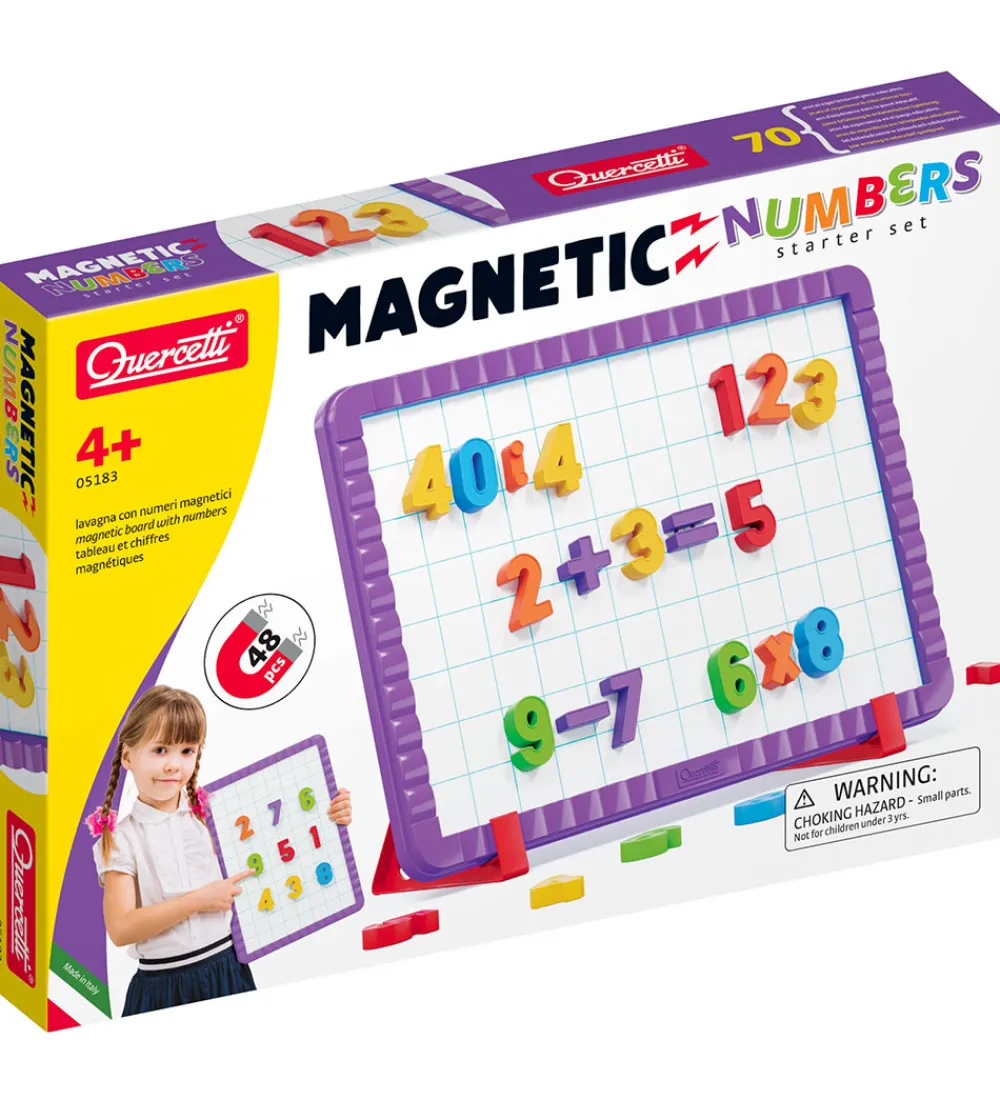 Magnetlegetøj-Quercetti Magnetisk Tavle - Tal Startsæt - 48 Dele - 05183