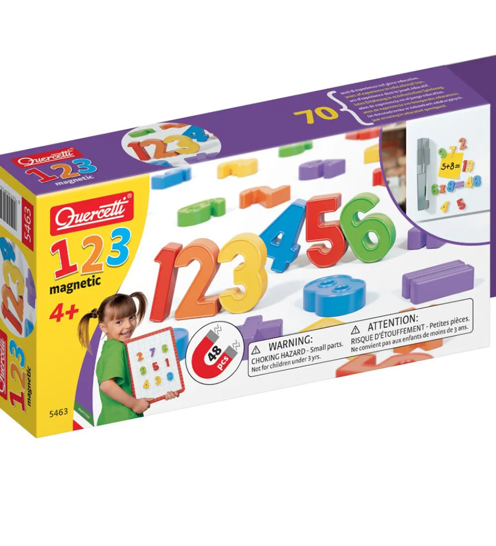 Magnetlegetøj-Quercetti Magnetiske Tal og Matematik - 123 - 48 Dele - 05463