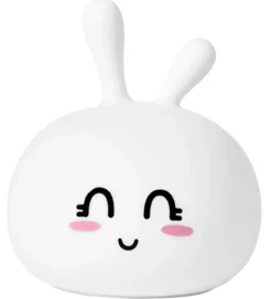 Natlamper|Fritstående Lamper-Rabbit & Friends Lampe - Kanin - Happy - 11,6x14,1 cm - Hvid