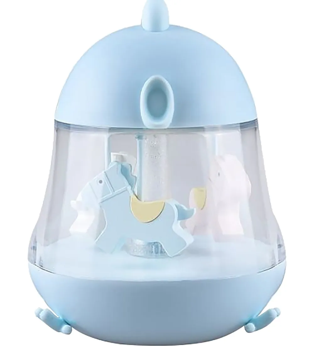 Natlamper-Rabbit & Friends Lampe - 16x13 cm - Karrusel m. Musik - Blå