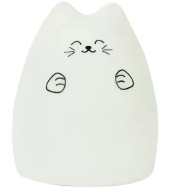 Natlamper-Rabbit & Friends Lampe - 15x11 cm - Kat - Hvid