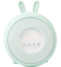 Fritstående Lamper|Natlamper-Rabbit & Friends Vækkeur m. Lys - 20x15x6 cm - Wake Up - Grøn