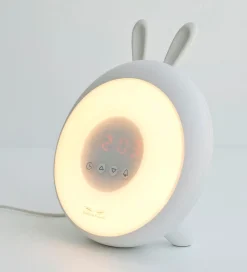 Fritstående Lamper|Natlamper-Rabbit & Friends Vækkeur m. Lys - 20x15x6 cm - Wake Up - Grøn