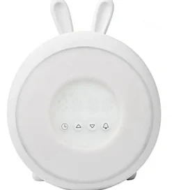 Rabbit & Friends Natlamper|Lamper*Vækkeur m. Lys - Wake Up - 20x15x6 cm - Hvid