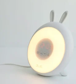 Rabbit & Friends Natlamper|Lamper*Vækkeur m. Lys - Wake Up - 20x15x6 cm - Hvid