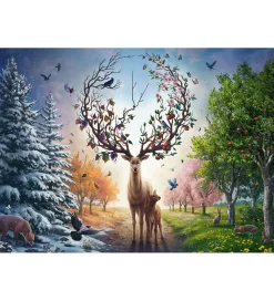 Puslespil-Ravensburger Puslespil - 1000 Brikker - Magical Deer